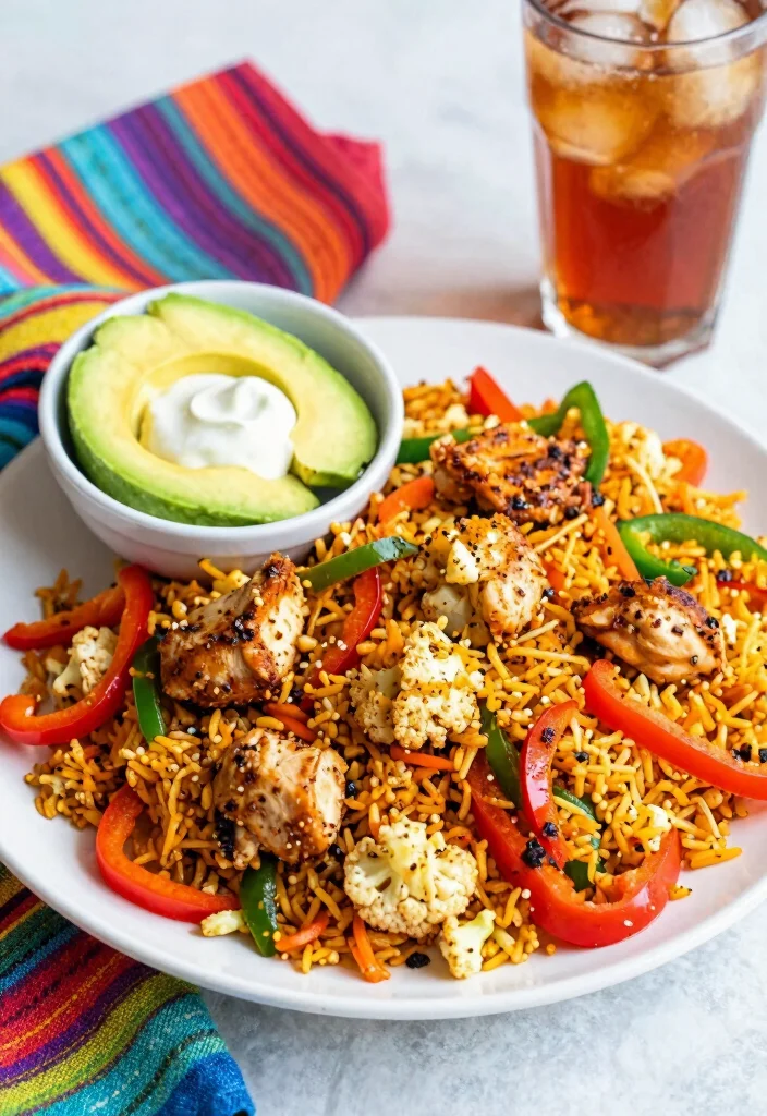 12 High Protein Keto Recipes for Filling Low Carb Meals - 6. Cajun Chicken and Cauliflower Rice 1