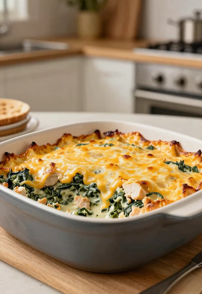 12 Keto Dinner Casserole Recipes for Easy Family Meals 9. Creamed Spinach and Chicken Casserole 0