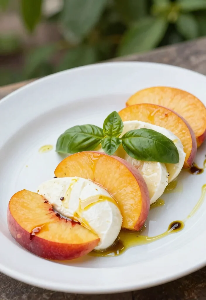 12 Peach Dinner Recipes for Sweet Savory Balance 11. Peach Caprese Salad 0