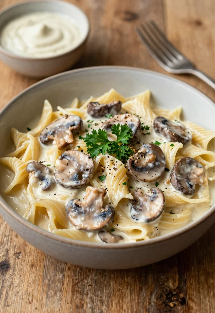 12 Savory Vegan Recipes for Hearty Plant Based Meals - 11. Savory Vegan Mushroom Stroganoff 1