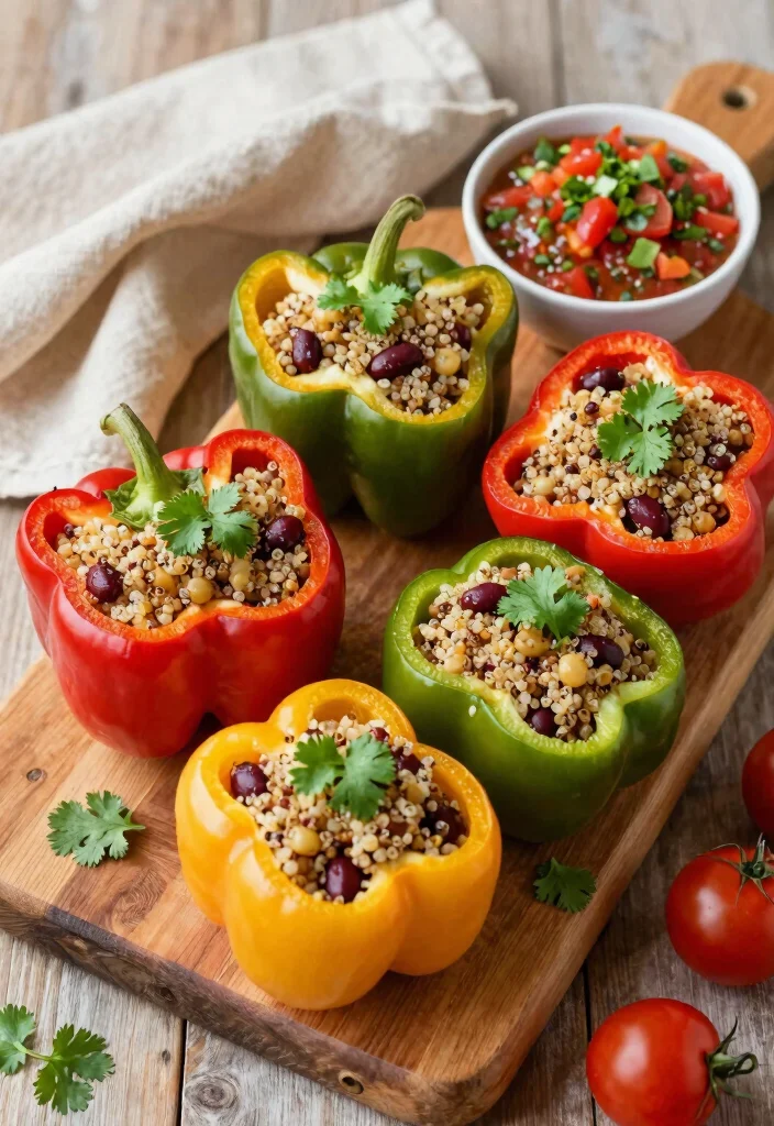 12 Savory Vegan Recipes for Hearty Plant Based Meals - 4. Vegan Stuffed Peppers 1