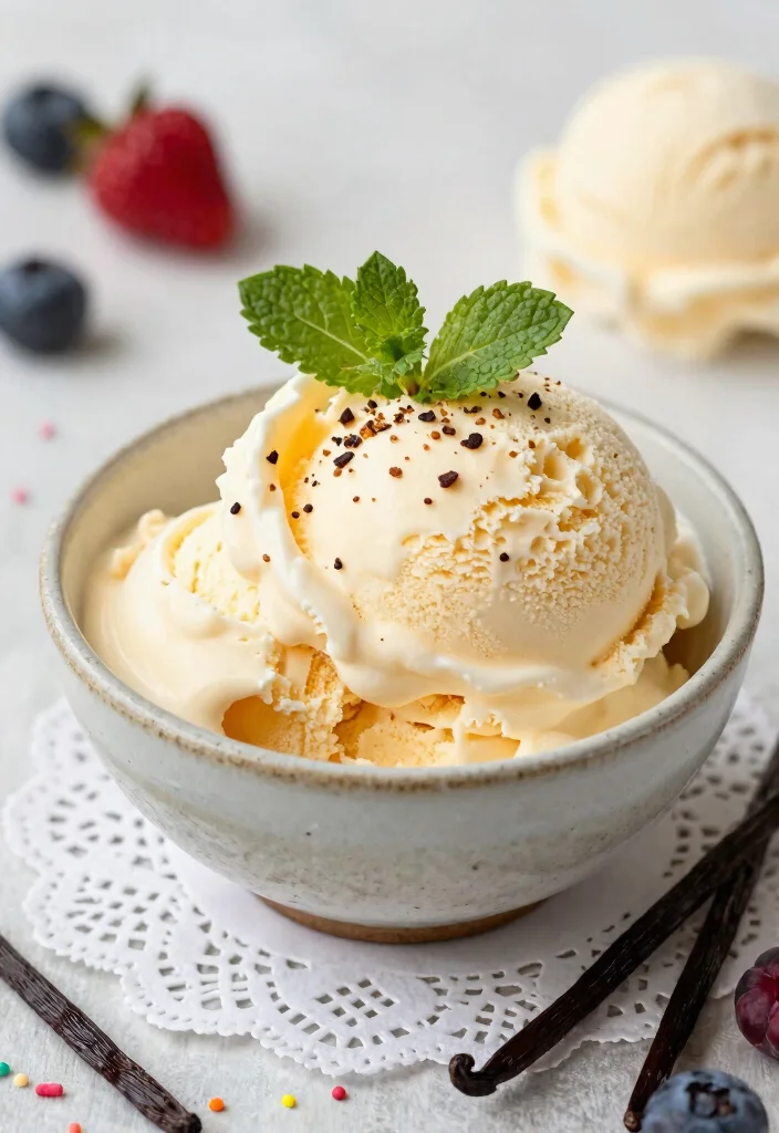 12 Vanilla Dessert Recipes with Simple Classic Flavor 3. Creamy Vanilla Bean Ice Cream 0