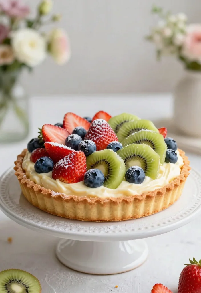 12 Vanilla Dessert Recipes with Simple Classic Flavor 8. Vanilla Fruit Tart 0