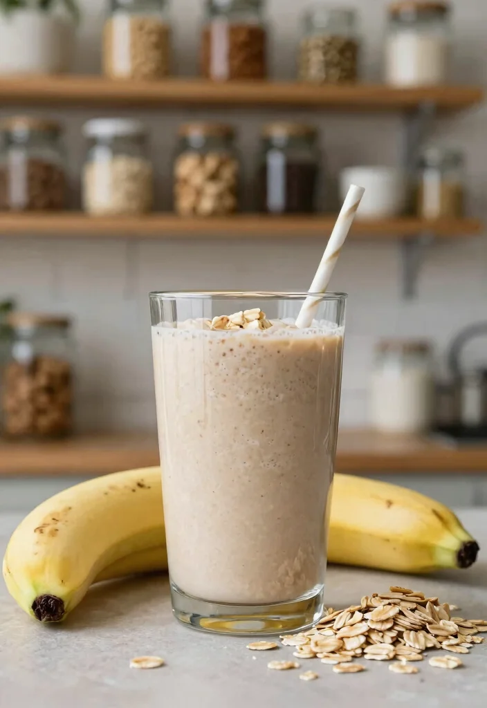 12 Vegan Protein Smoothie Recipes for Easy Fuel 6. Nutty Banana Oat Shake 0
