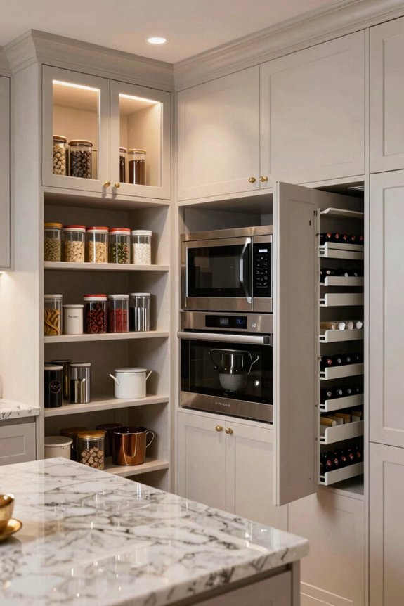 butler s pantry and concealed appliance garages