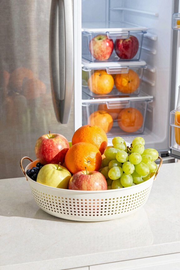 clear acrylic labeled produce containers
