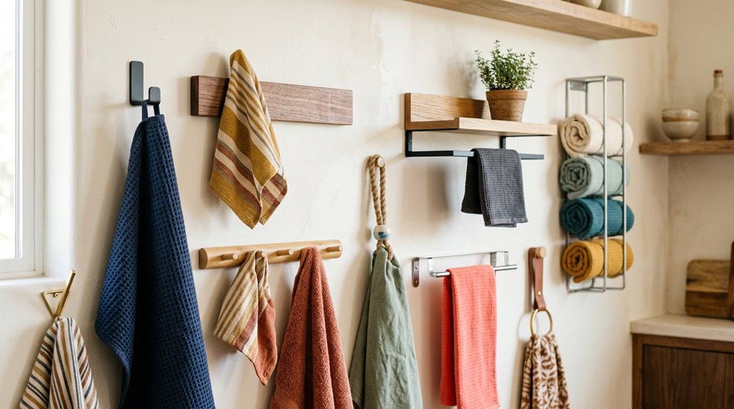 creative kitchen towel storage ideas