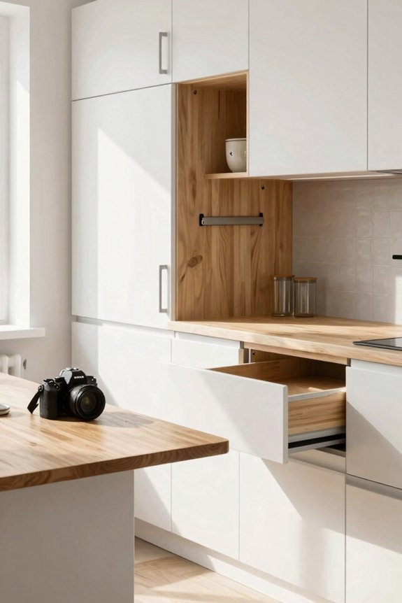 double duty compact kitchen design