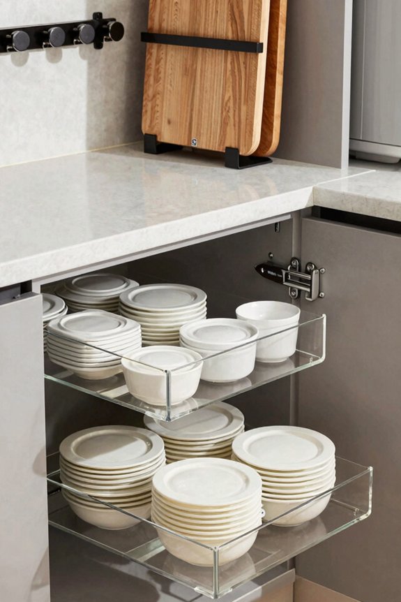 expandable organizers maximize kitchen organization