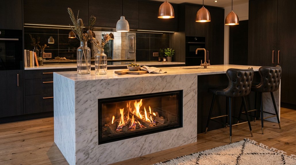 fireplace kitchen styling ideas