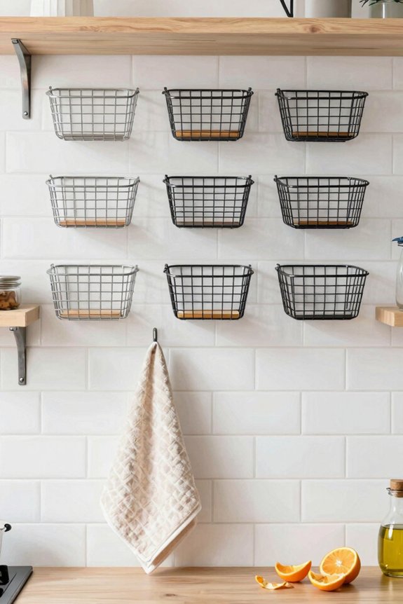 hanging wire baskets airy organization