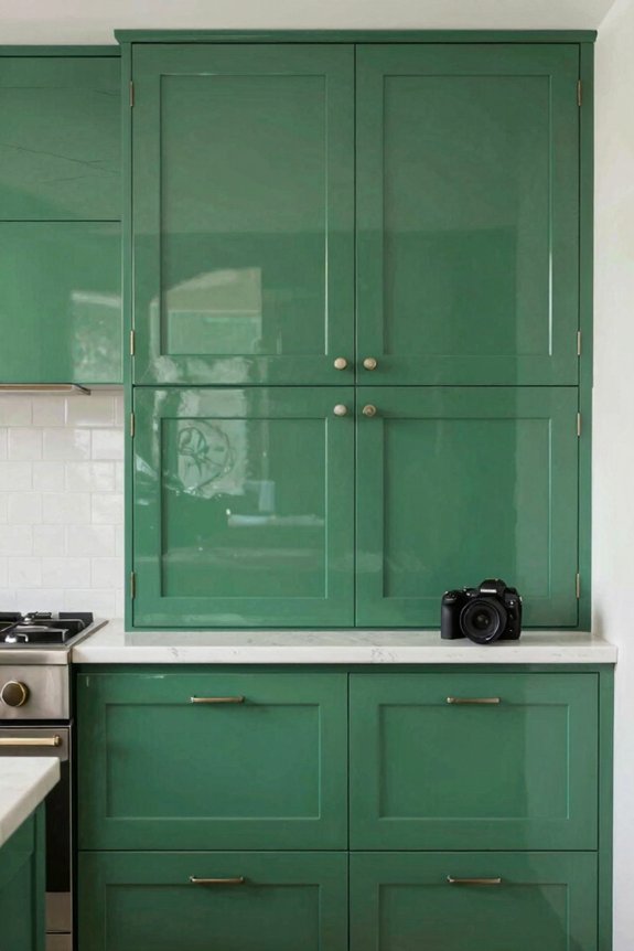 high shine green lacquer glamour