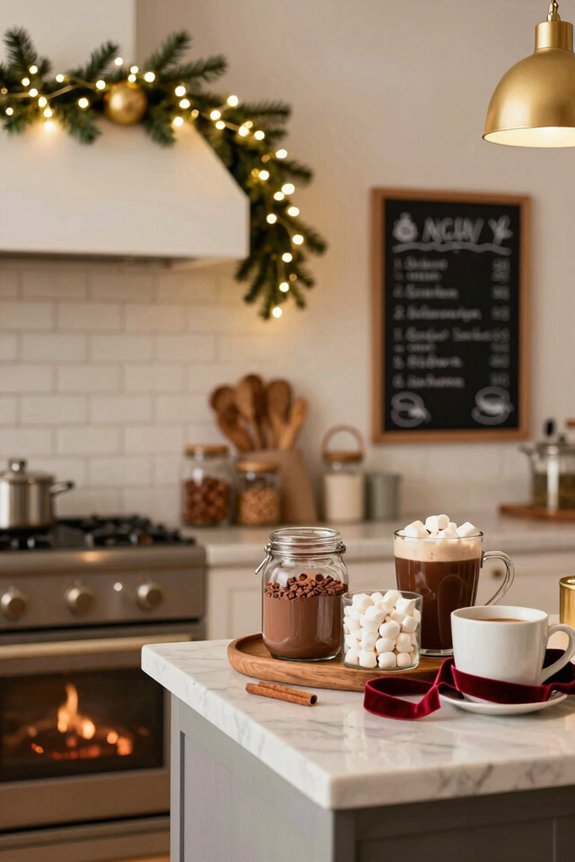 hot cocoa bar with toppings chalkboard menu bmq7u