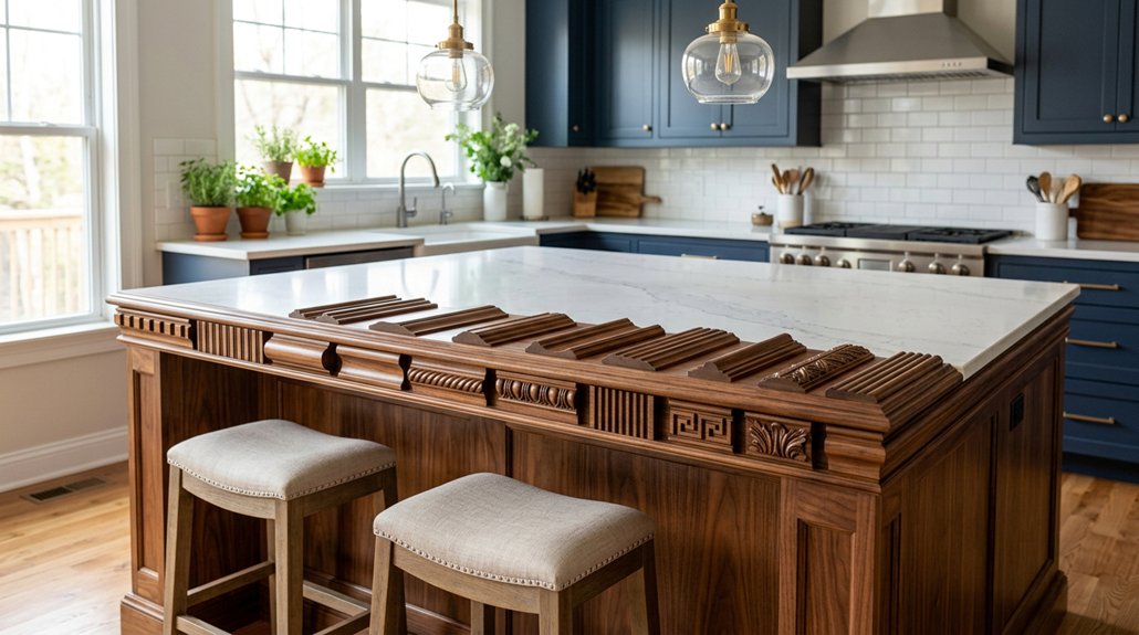 kitchen island molding styles
