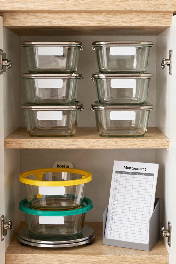 3 Ideas to Organize Your Kitchen Cupboards 2 label rotate maintain cupboard system