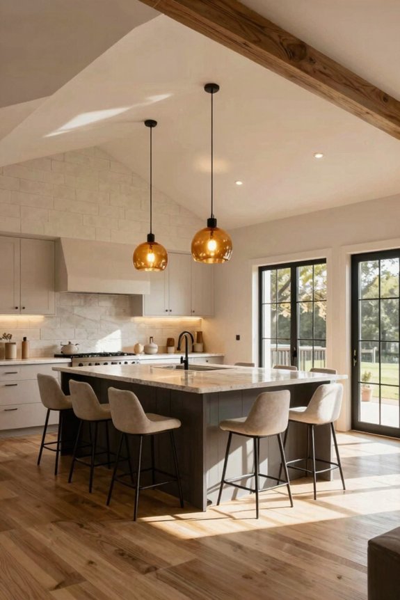 layer pendant and task lighting harmony