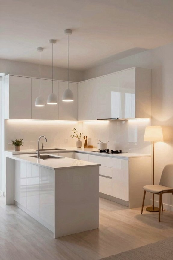 layered lighting defines small space