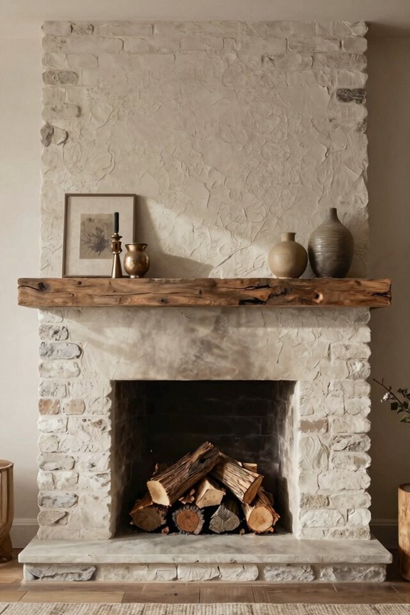 layered mantel textures for warmth