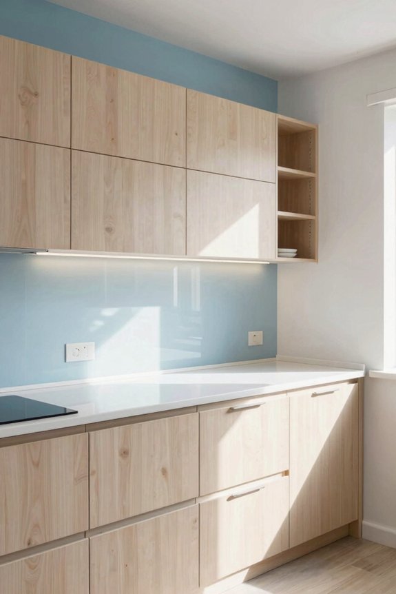 light airy cohesive small kitchen design