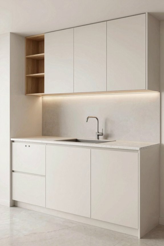 light cabinets minimal style brighter space