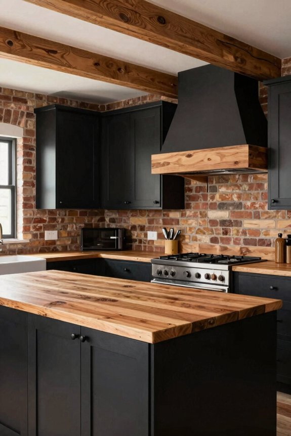 matte black with warm wood