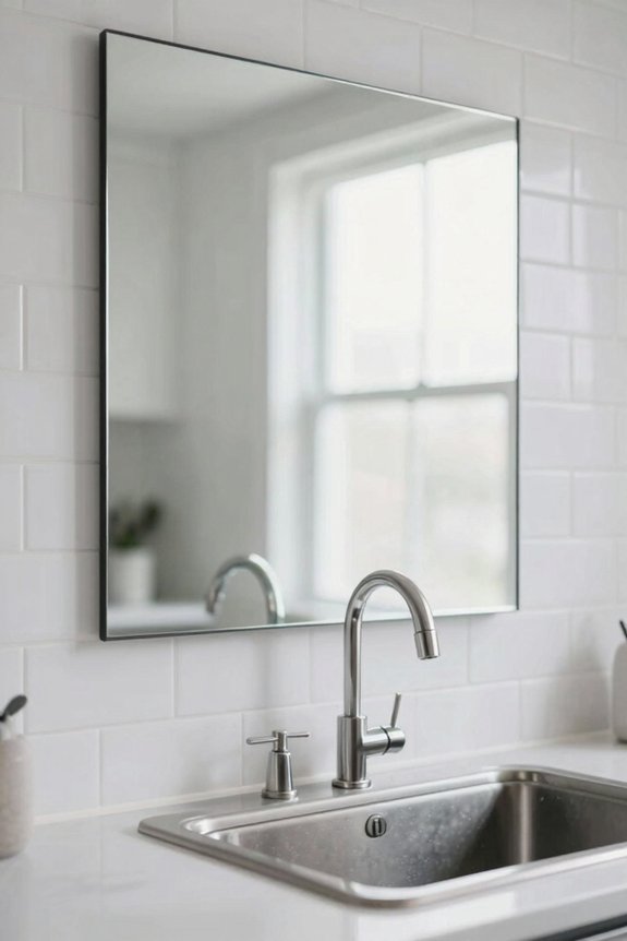 mirror above sink boosts brightness instantly