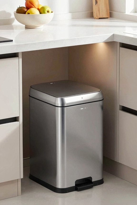 motion activated hands free trash cans
