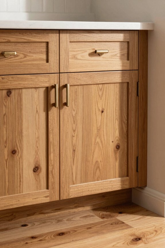 oak stain unifies walls and floors 88tc2