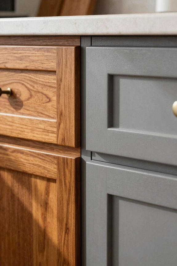 paint stain or veneer options for cabinets