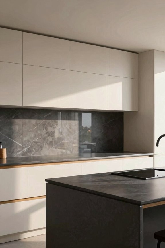 satin cabinetry eggshell walls harmony