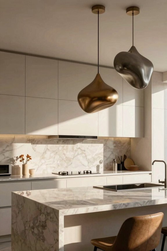 sculptural pendants elevate kitchens