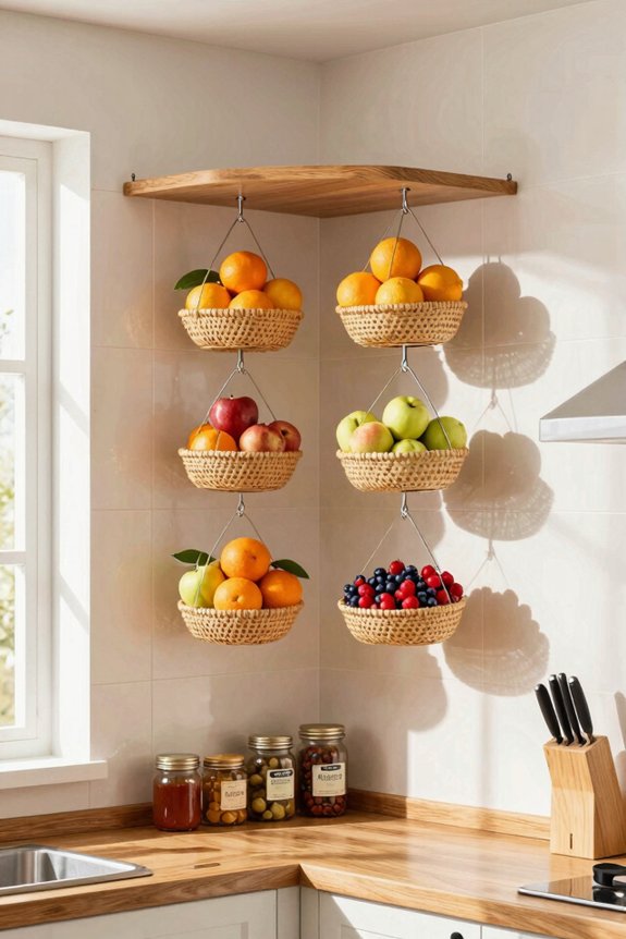 six baskets on a primed mdf strip