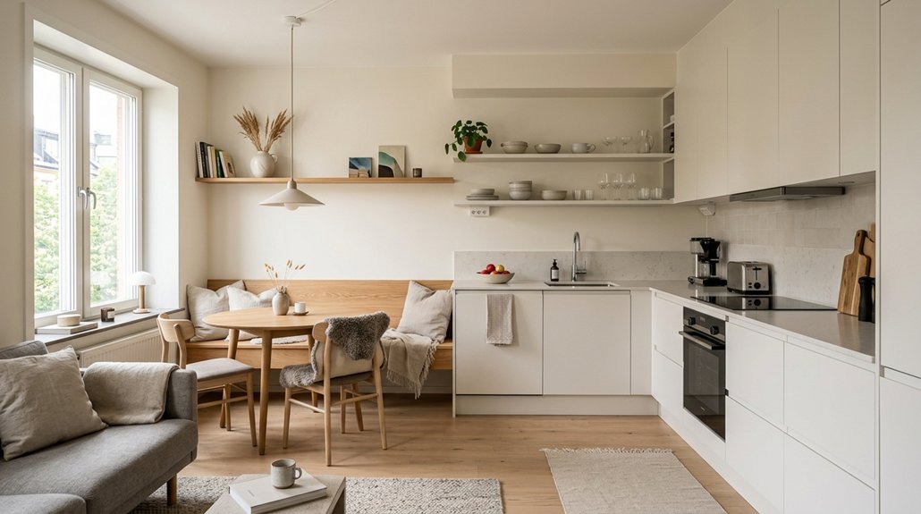 small space kitchen sitting layout ideas