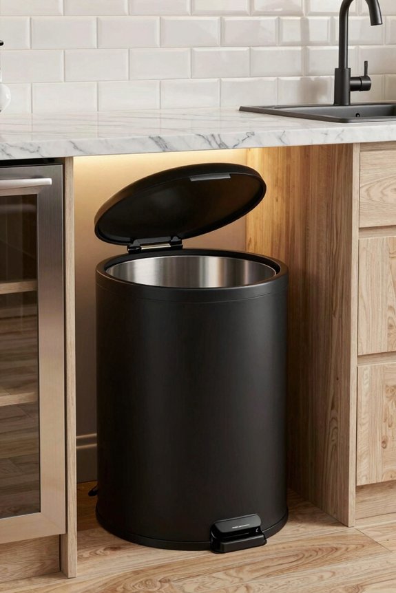 stunning functional trash can focal point