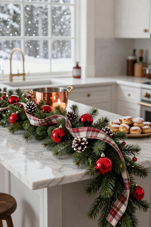 tiered lighted festive centerpiece composition