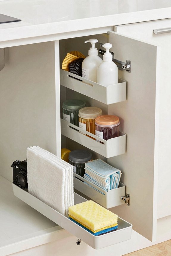under sink storage with dividers
