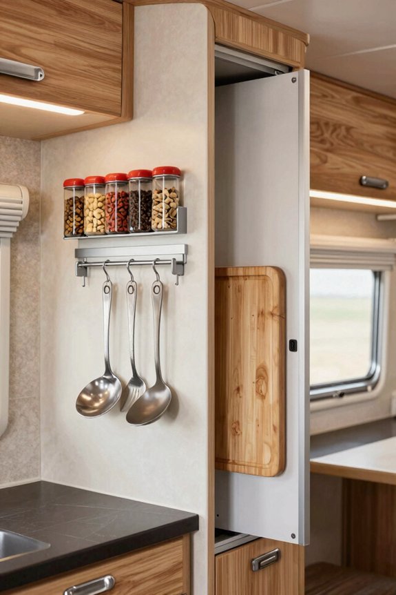 vertical rv kitchen organization solution