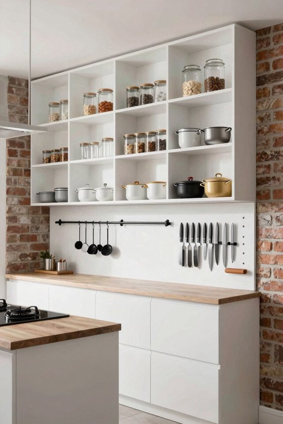 wall mounted storage maximizing height