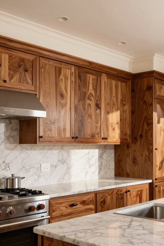 wrap soffit with cabinet material beautifully