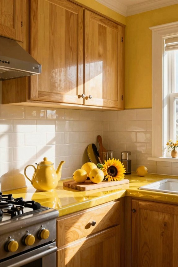 yellow brings warmth and energy to kitchens